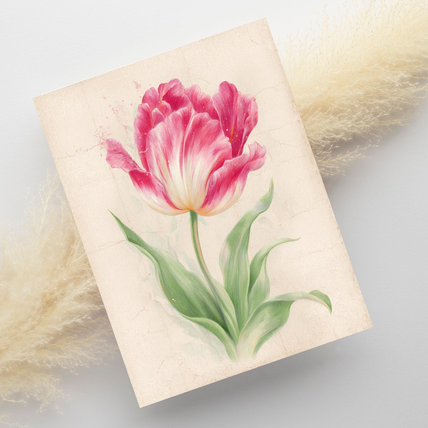 Watercolor Tulip Greeting Card