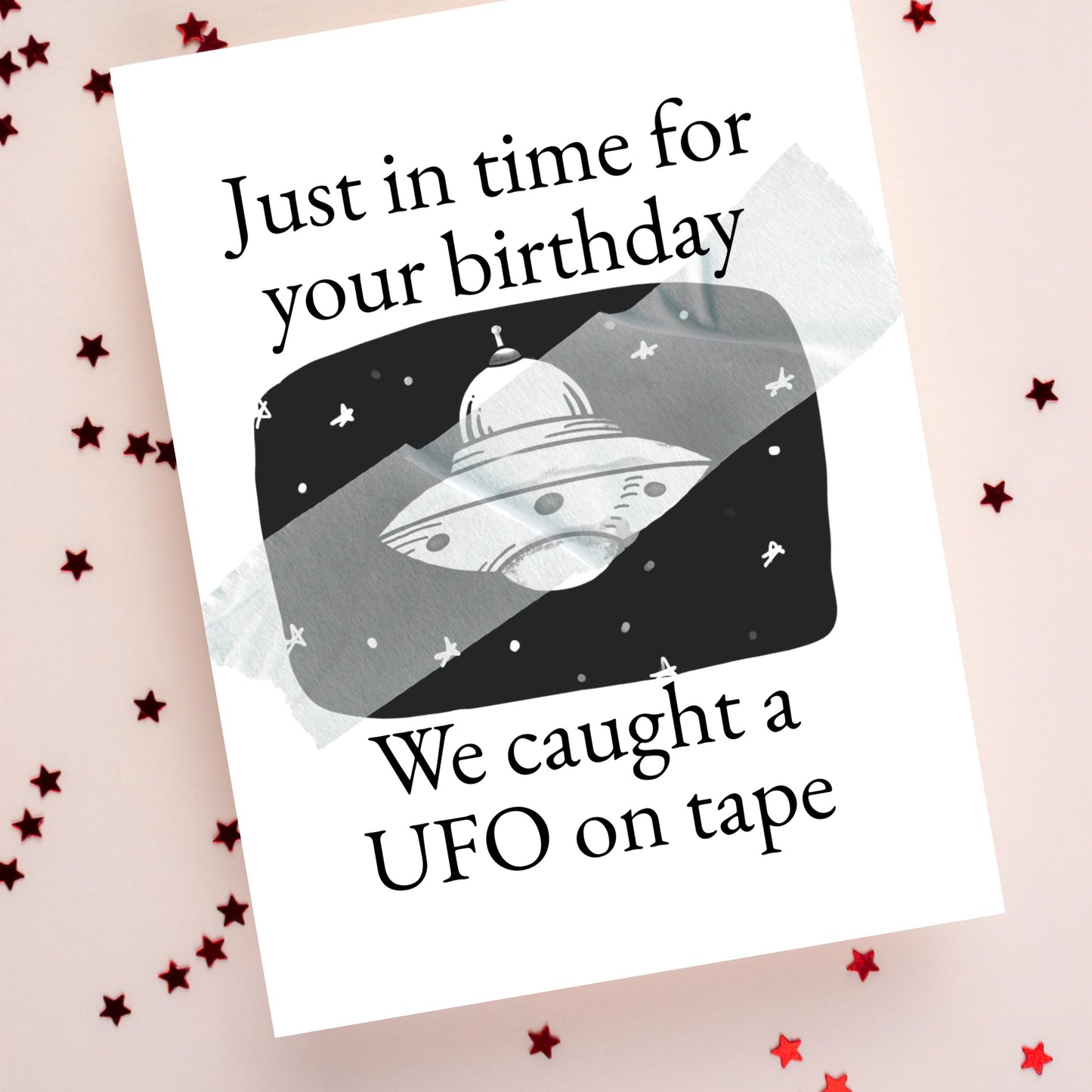 UFO Happy Birthday Card