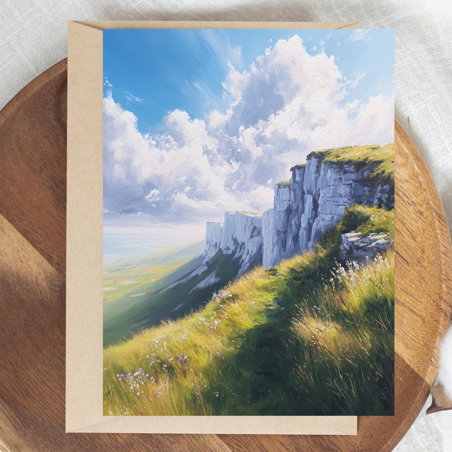 Scenic Mountain Cliff Greeting Card
