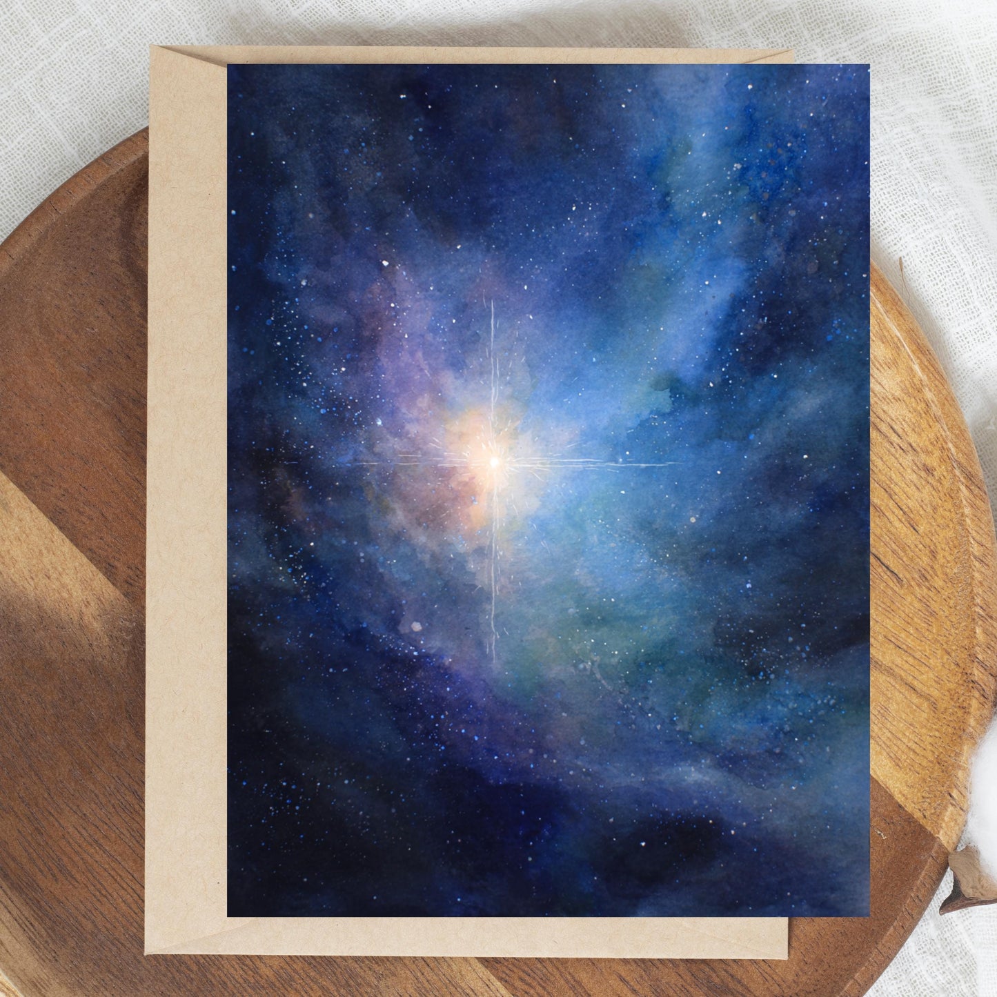 Watercolor Galaxy Greeting Card