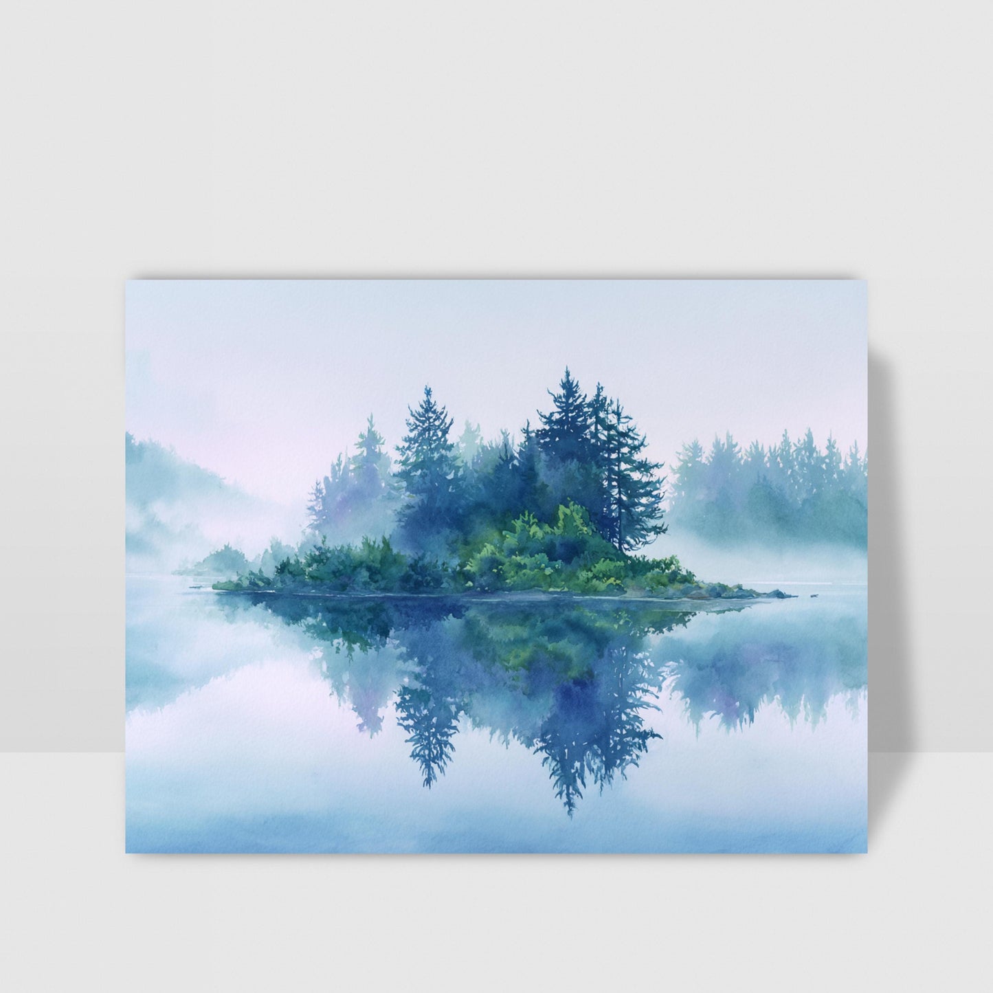 Watercolor Mountain Lake Card