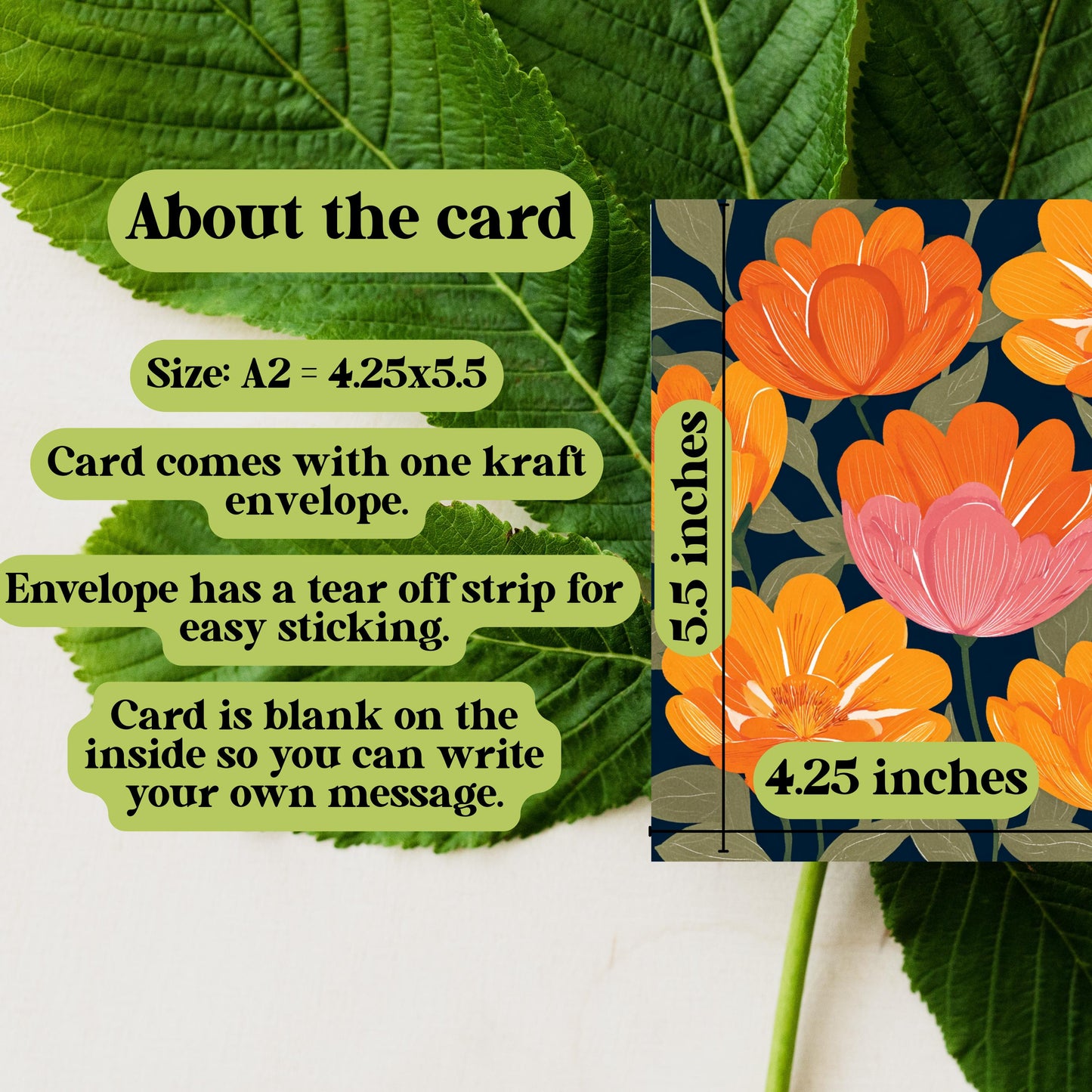 Modern Floral Greeting Card