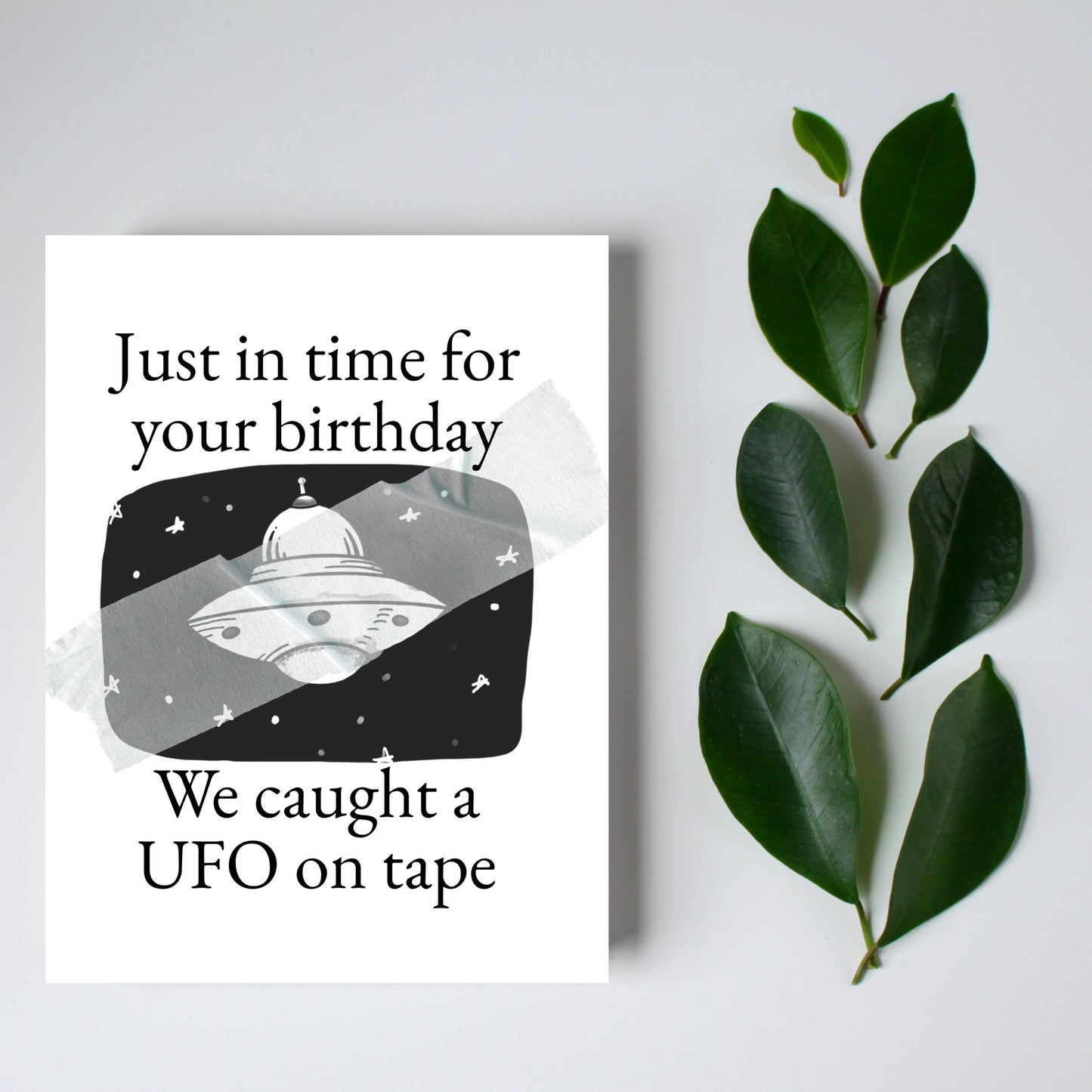 UFO Happy Birthday Card