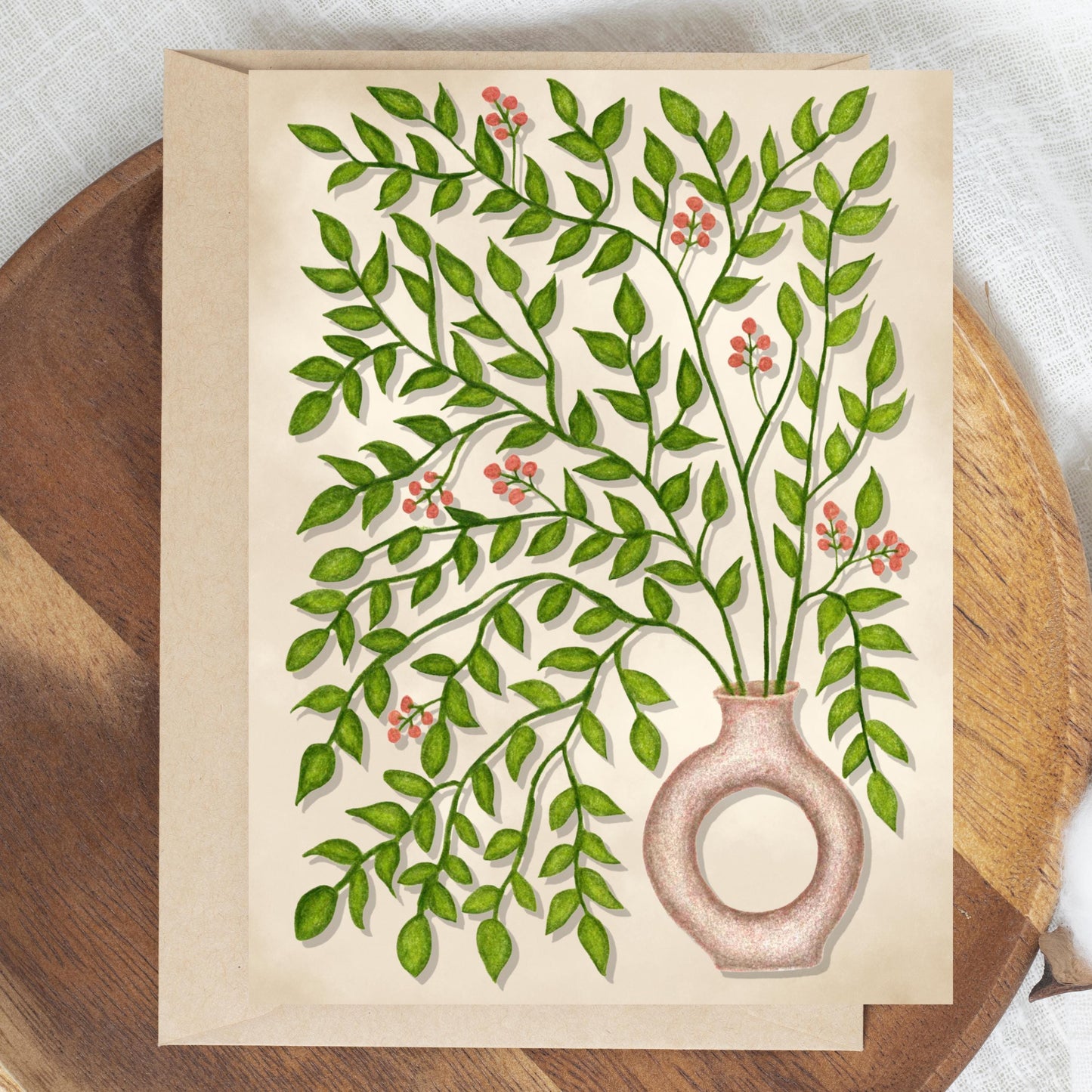 Hand-Drawn Botanical Greeting Card