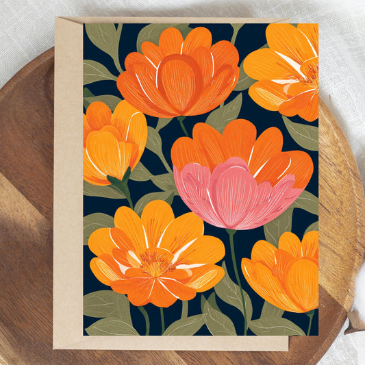Modern Floral Greeting Card