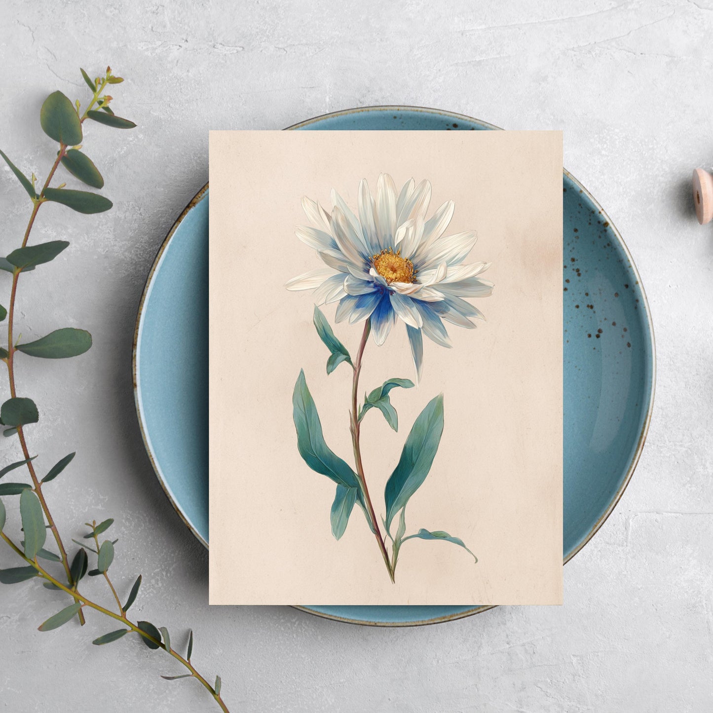 Watercolor Daisy Greeting Card
