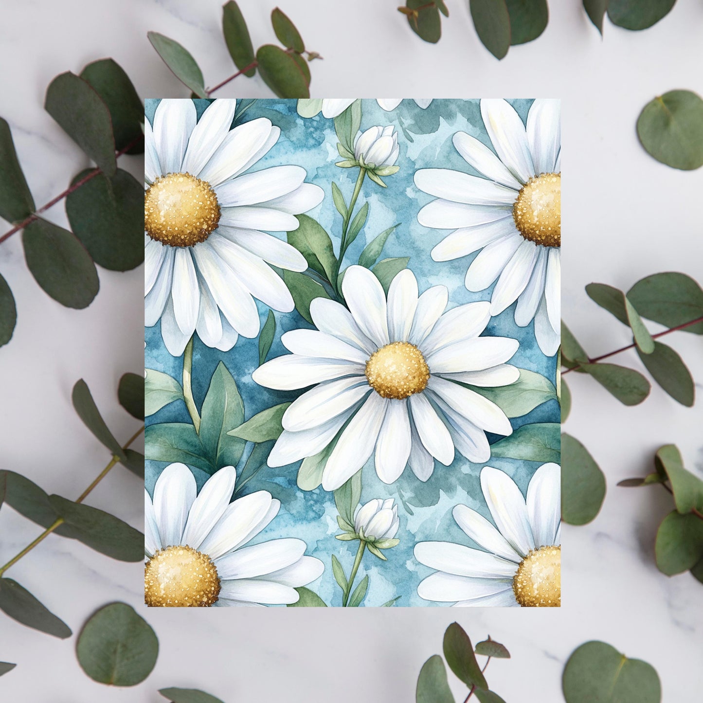 Watercolor Daisy Greeting Card