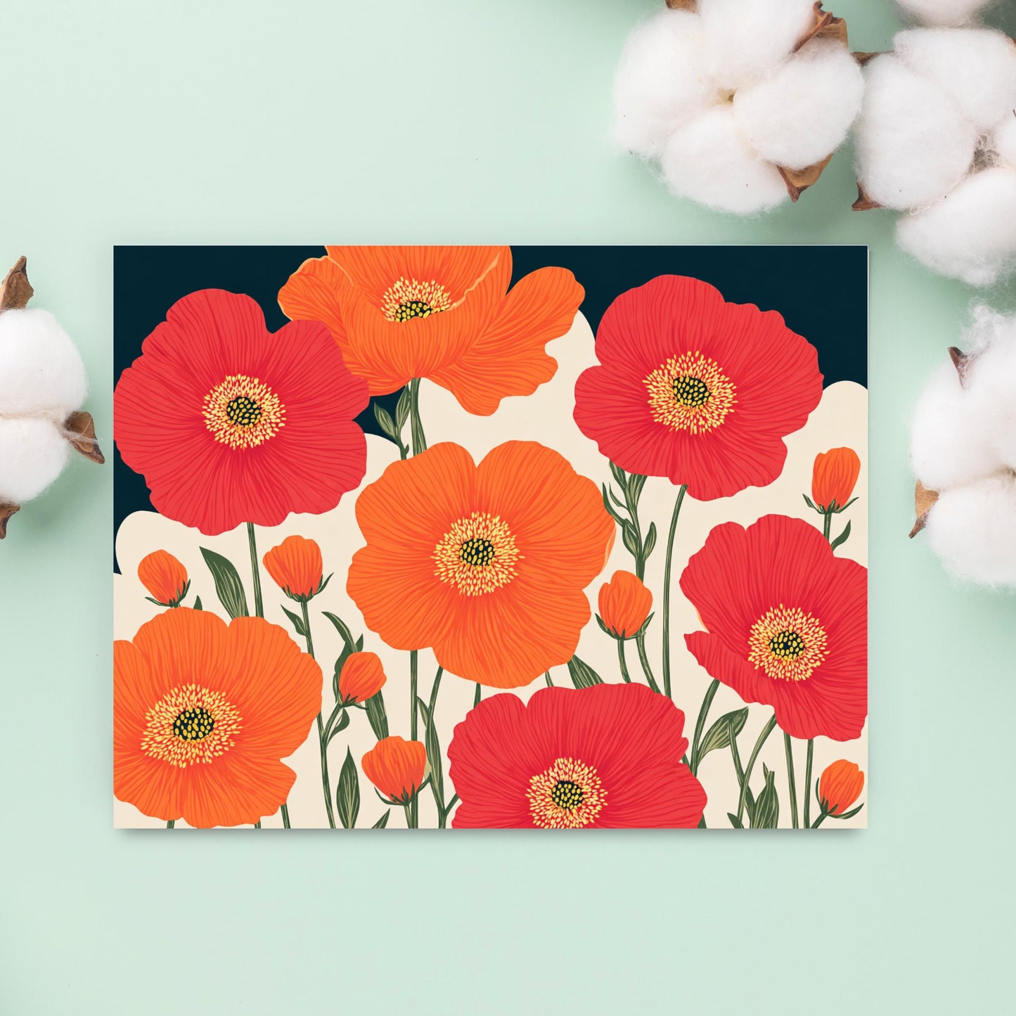 Red Poppy Greeting Card