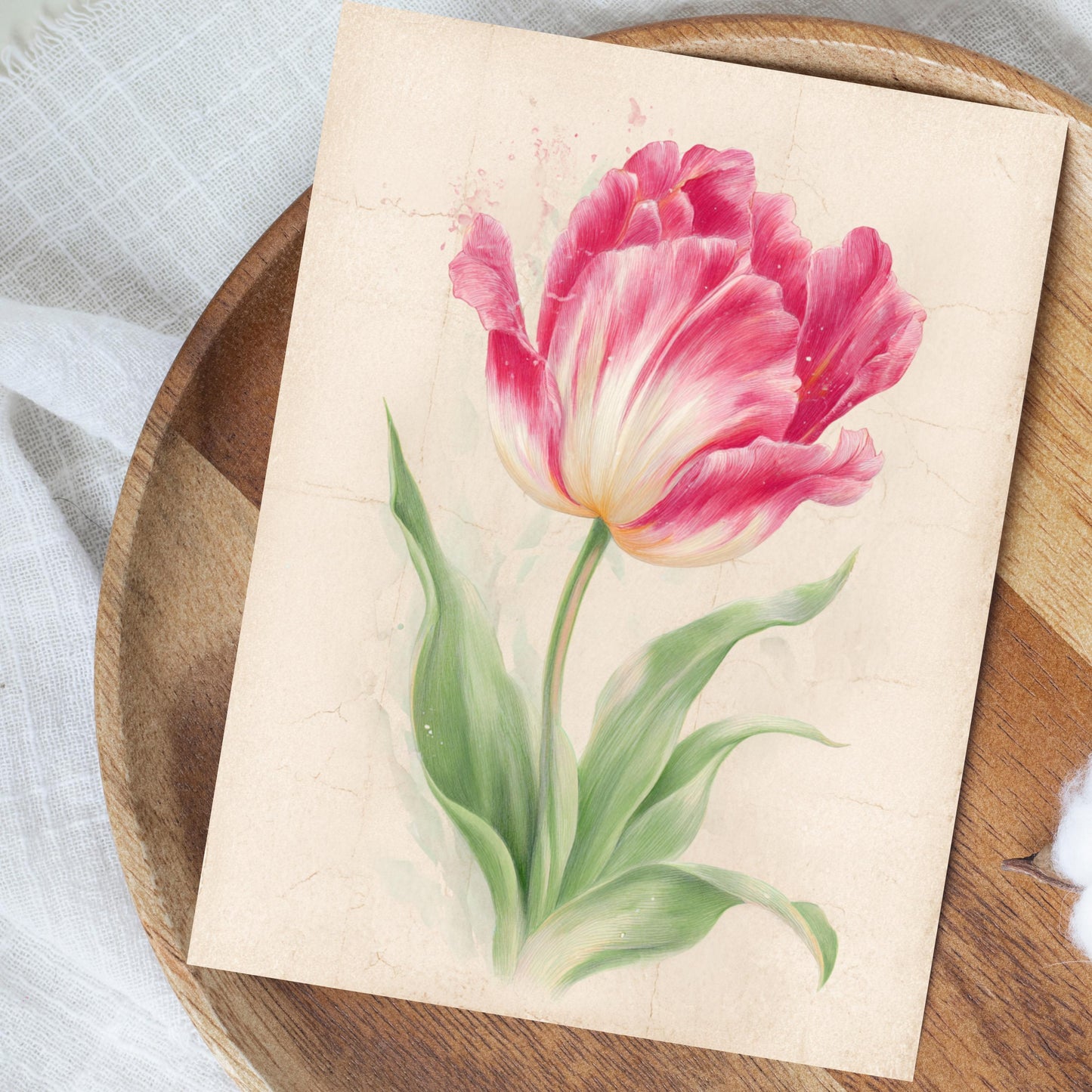 Watercolor Tulip Greeting Card