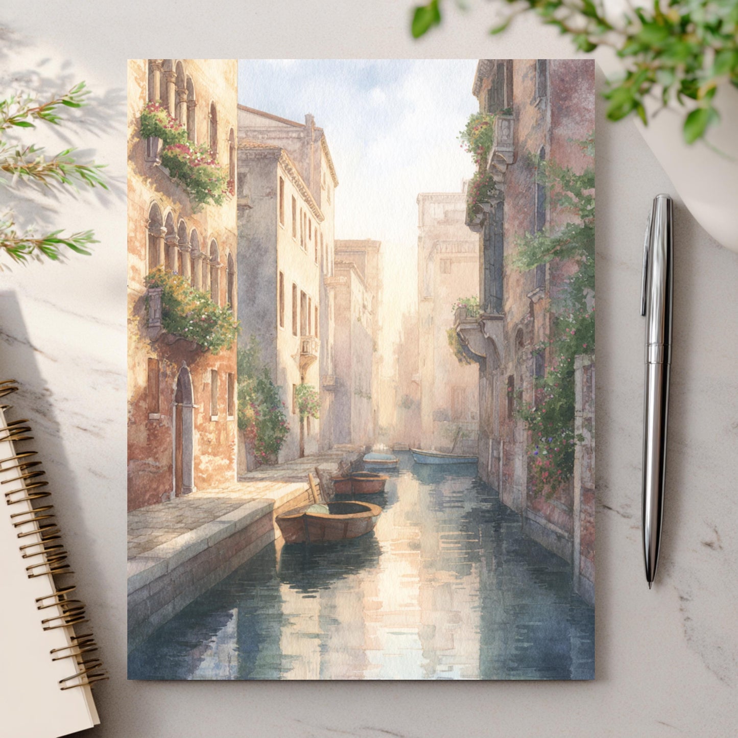 Watercolor Venice Canal Greeting Card
