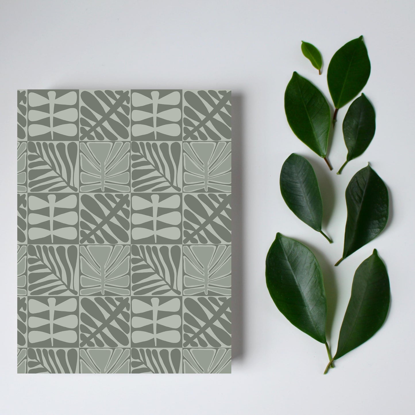 Sage Green Geometric Greeting Card