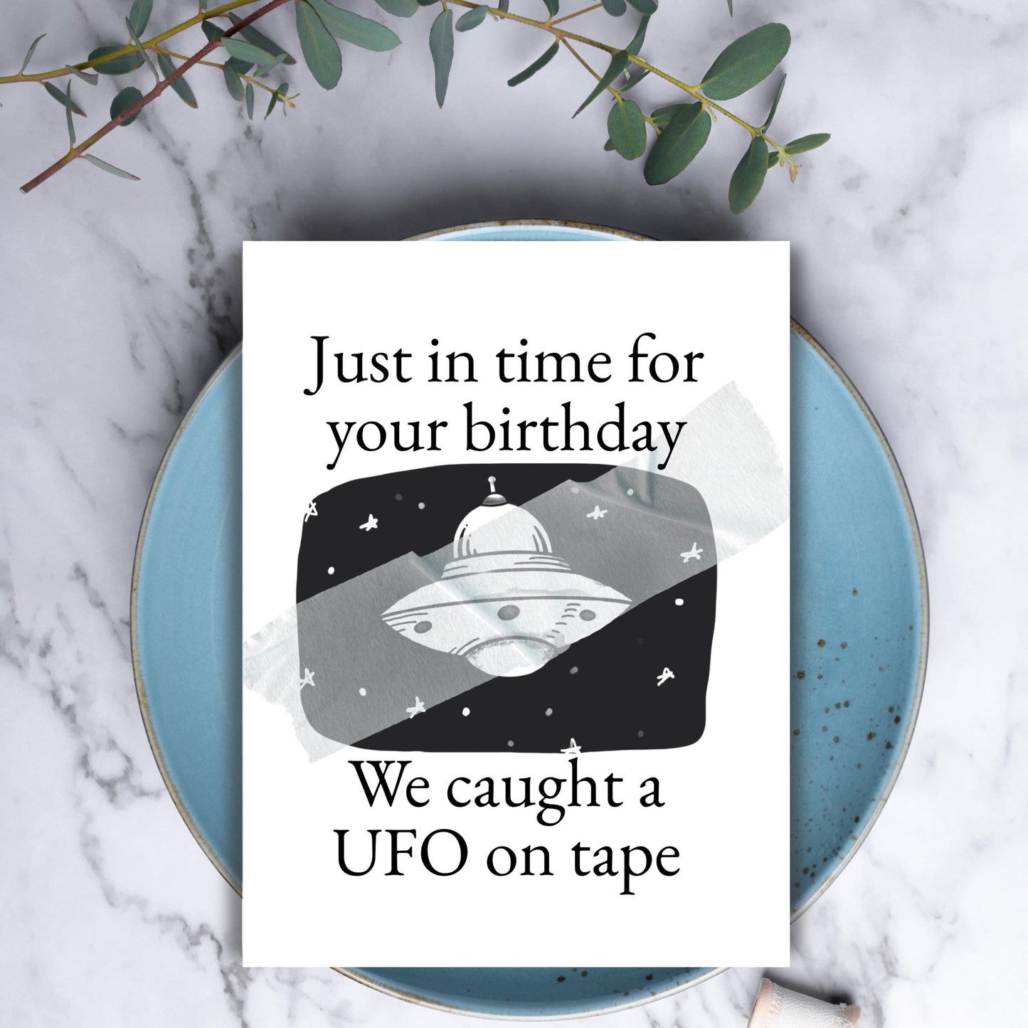 UFO Happy Birthday Card