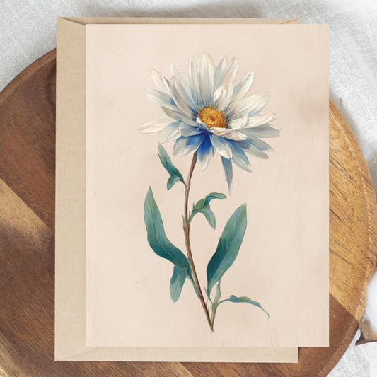 Watercolor Daisy Greeting Card