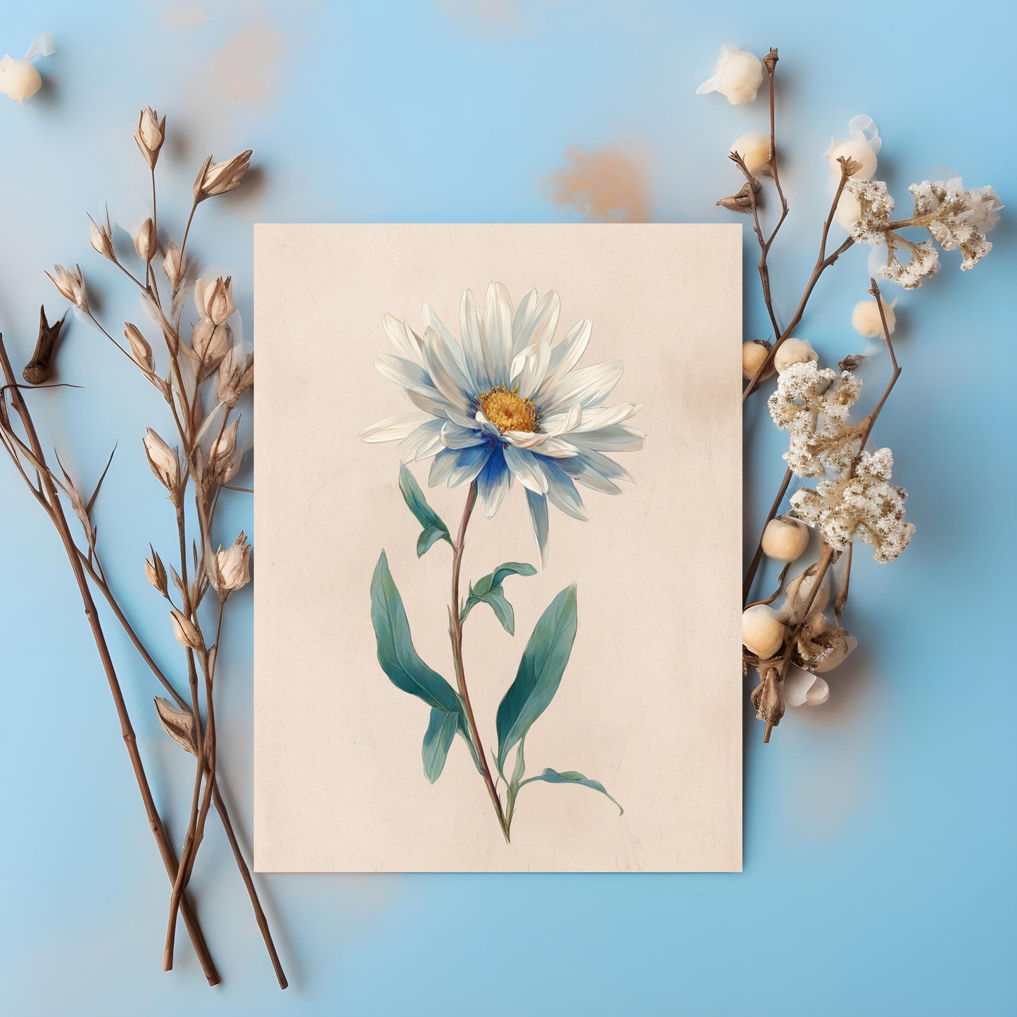 Watercolor Daisy Greeting Card