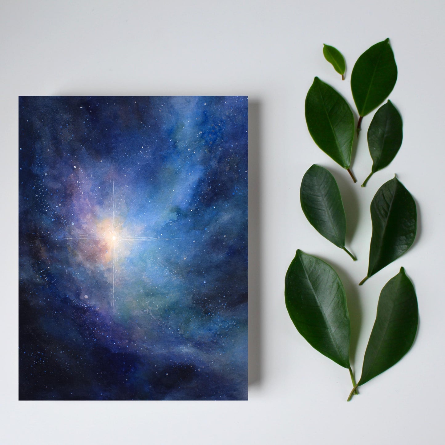 Watercolor Galaxy Greeting Card