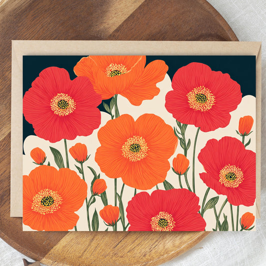Red Poppy Greeting Card