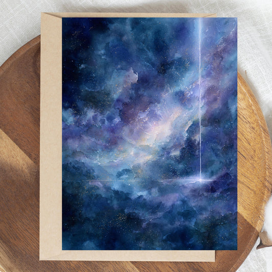 Watercolor Night Sky Greeting Card