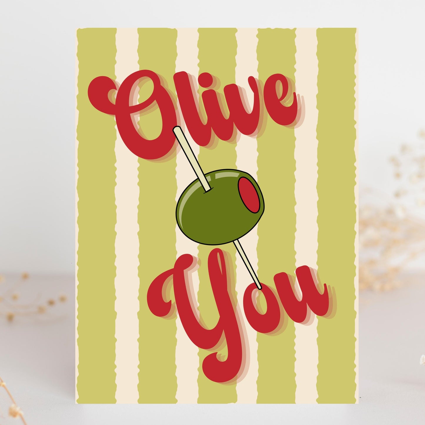 Olive You Card (I Love You)