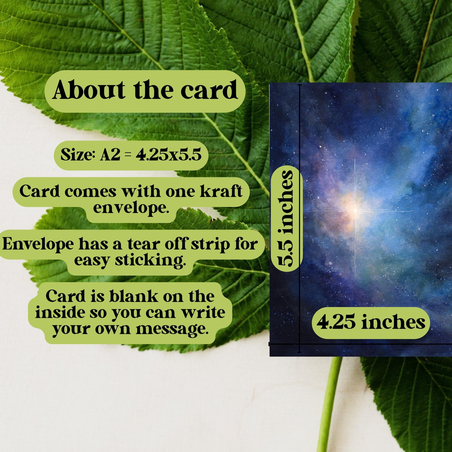 Watercolor Galaxy Greeting Card