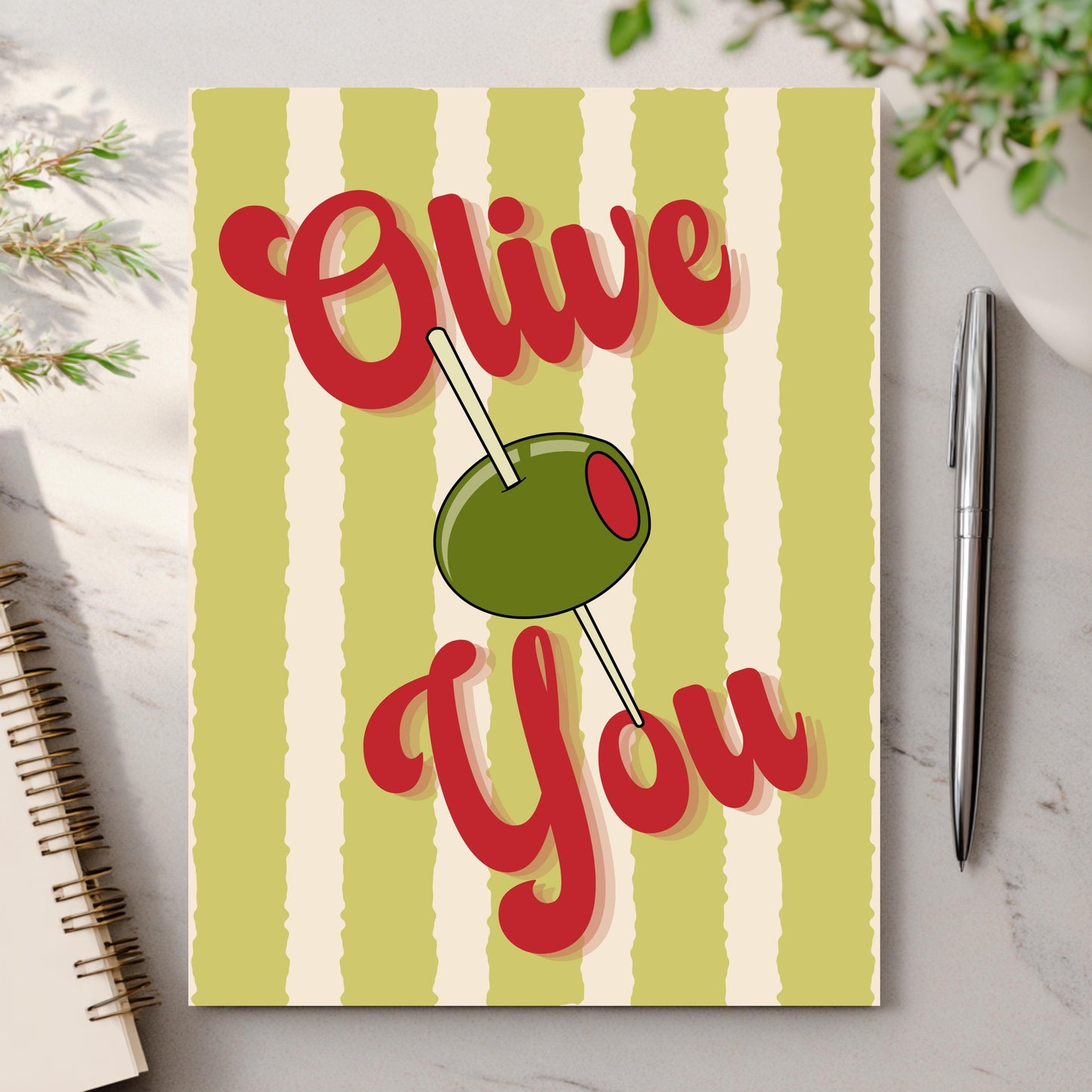 Olive You Card (I Love You)
