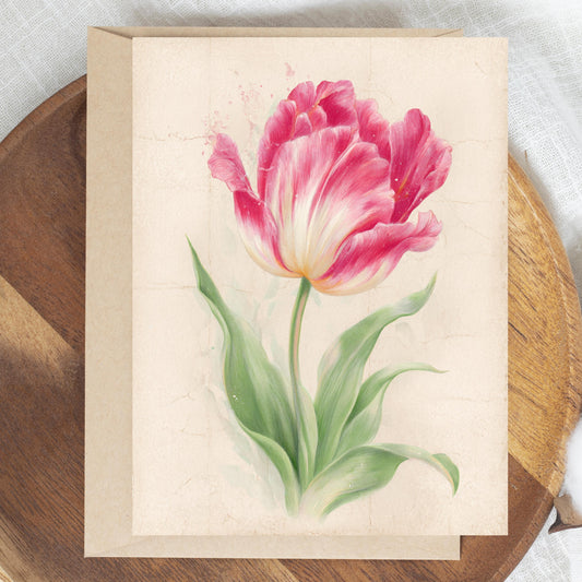 Watercolor Tulip Greeting Card