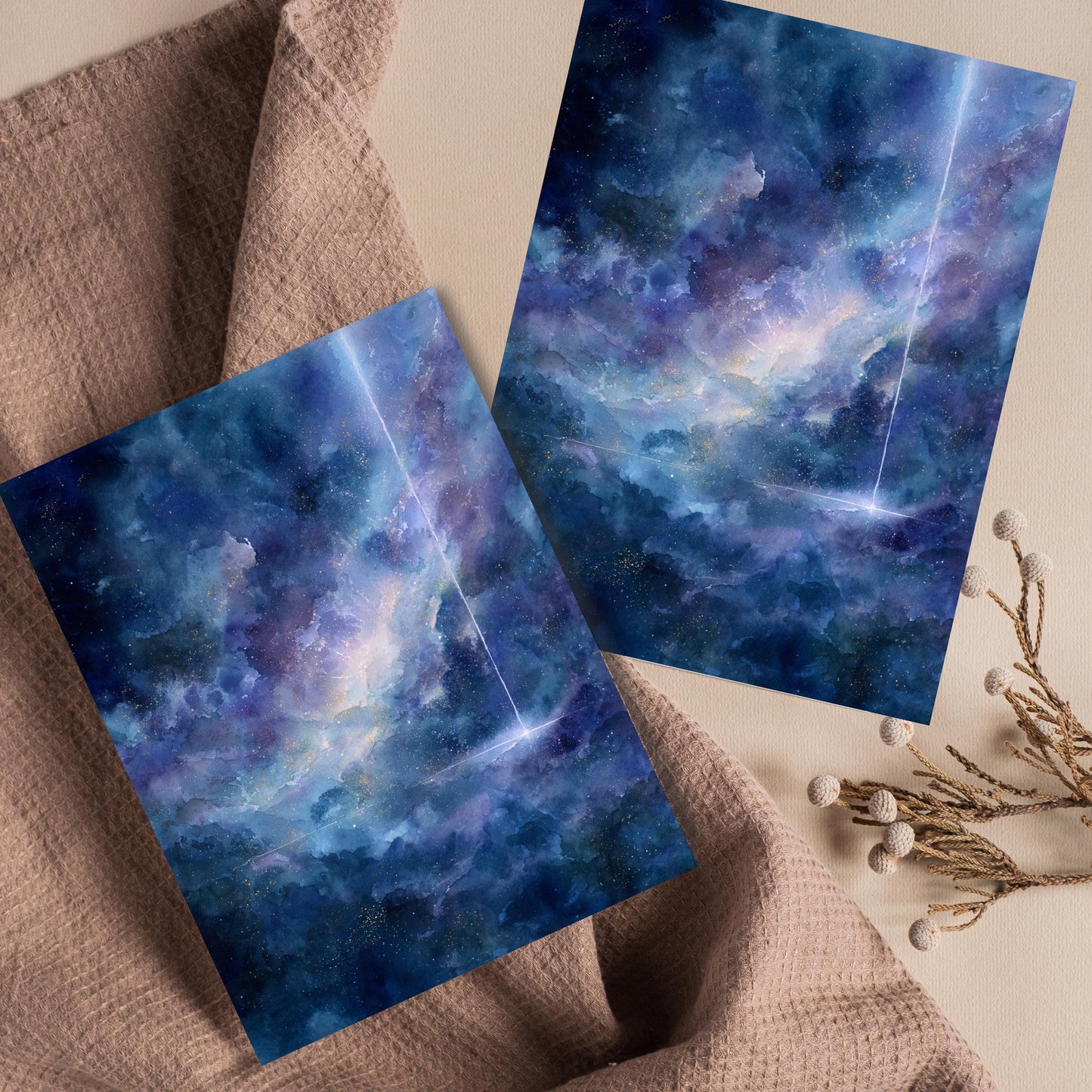 Watercolor Night Sky Greeting Card