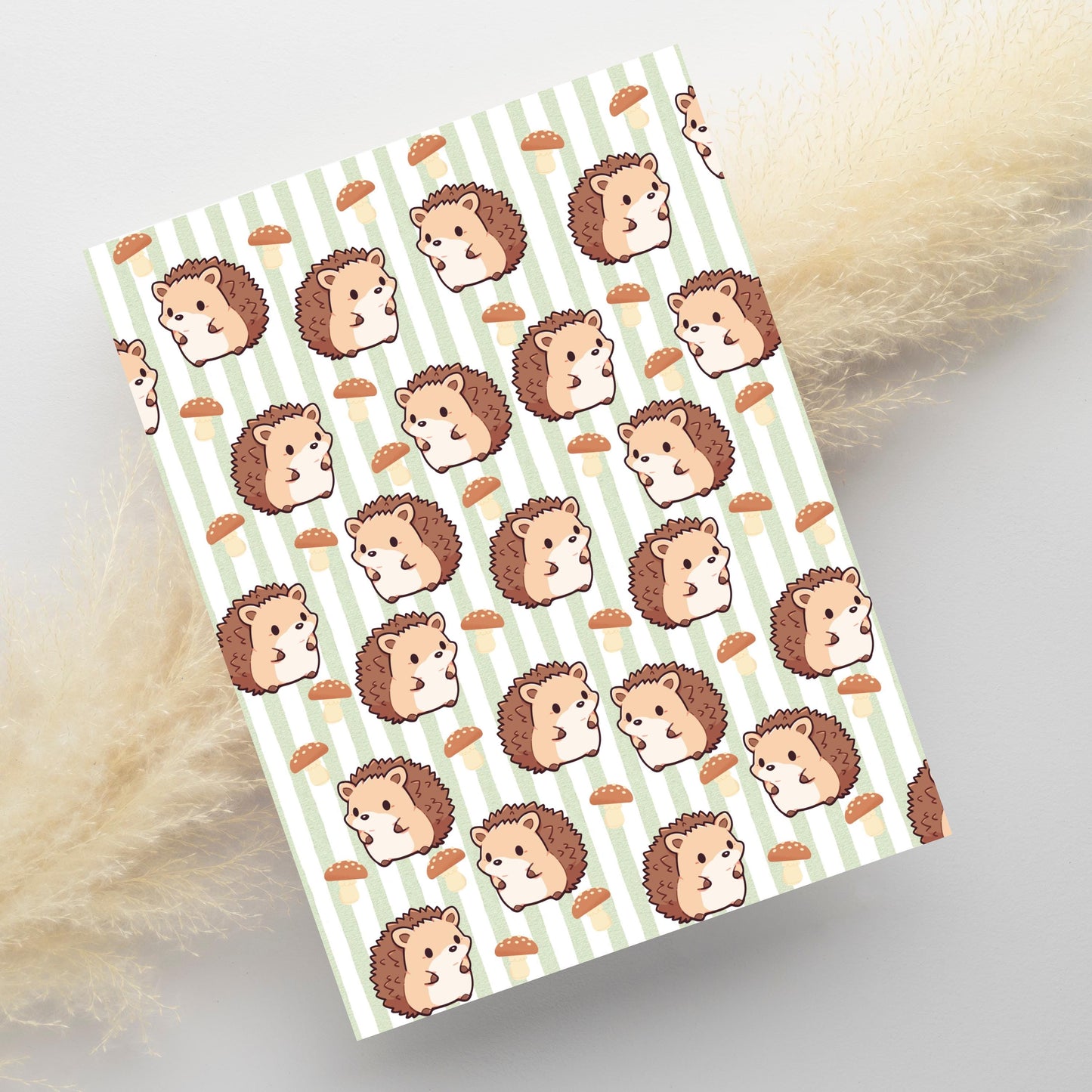 Kawaii Hedgehog Greeting Card