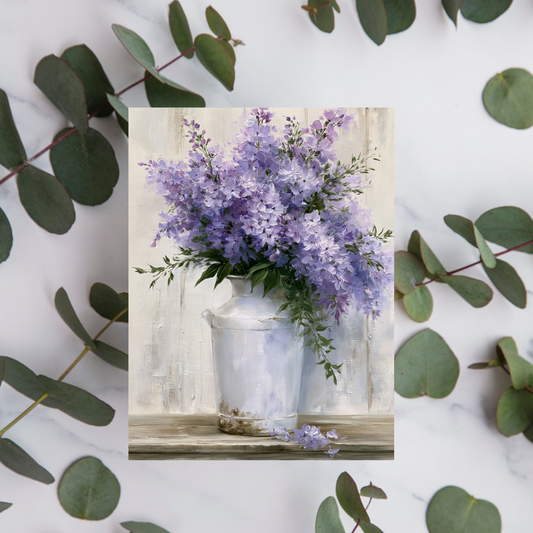 Rustic Lilac Greeting Note Card