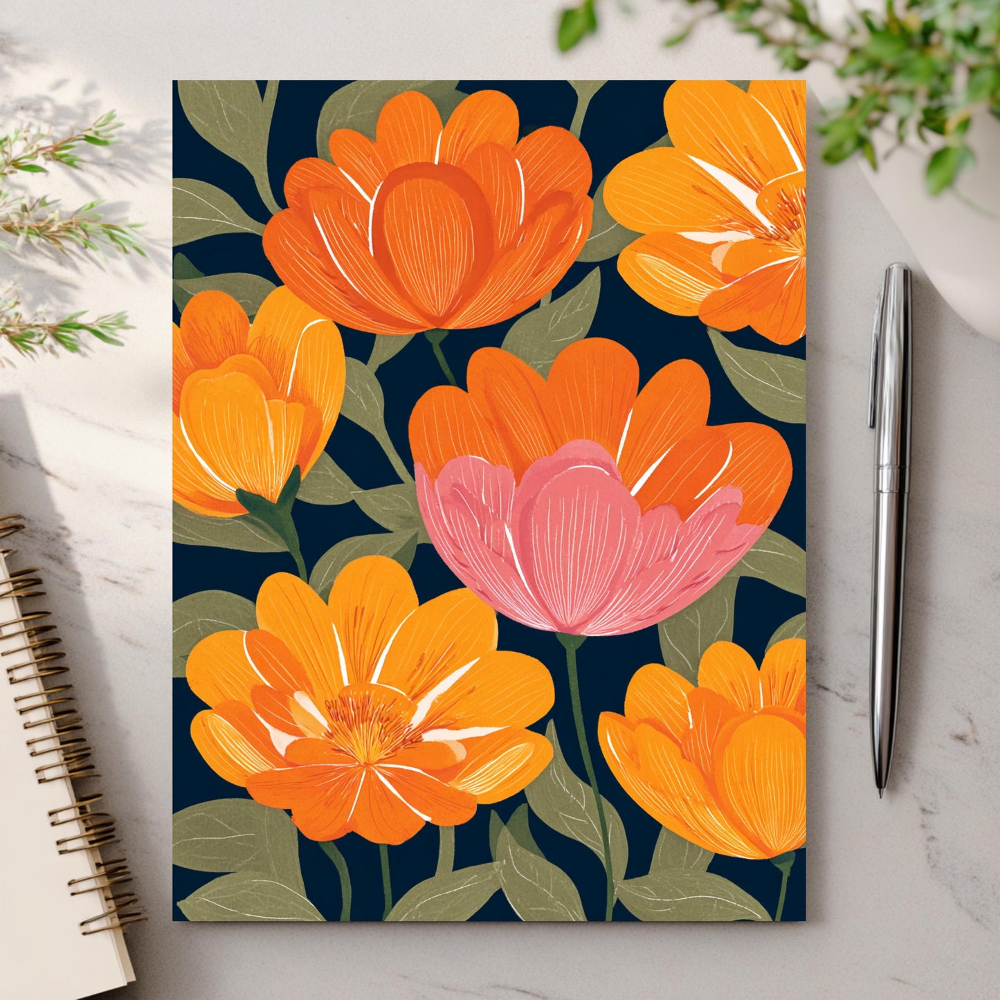 Modern Floral Greeting Card