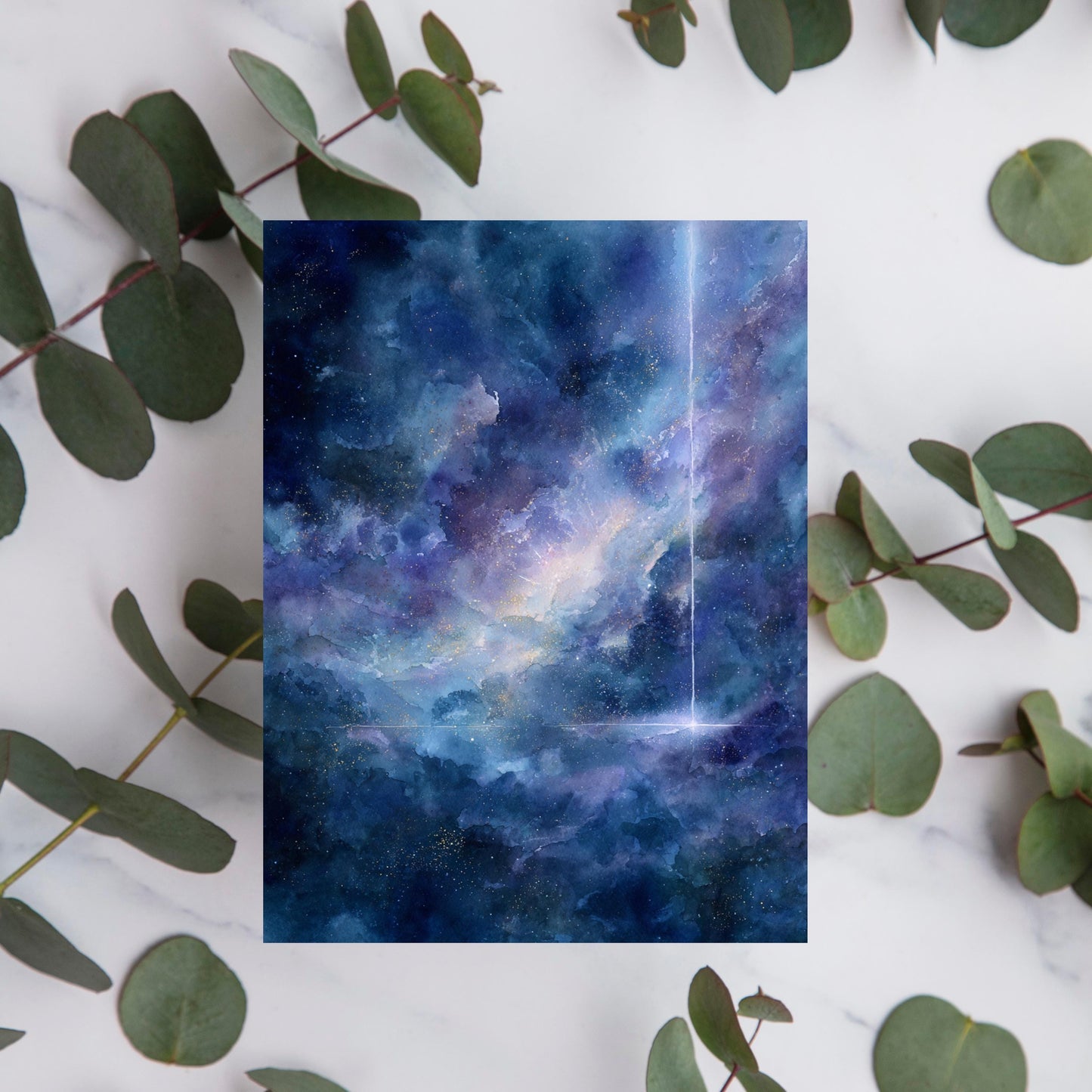 Watercolor Night Sky Greeting Card