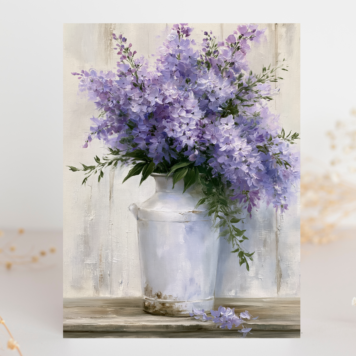 Rustic Lilac Greeting Note Card