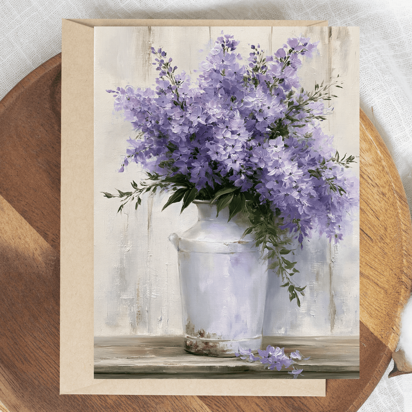 Rustic Lilac Greeting Note Card