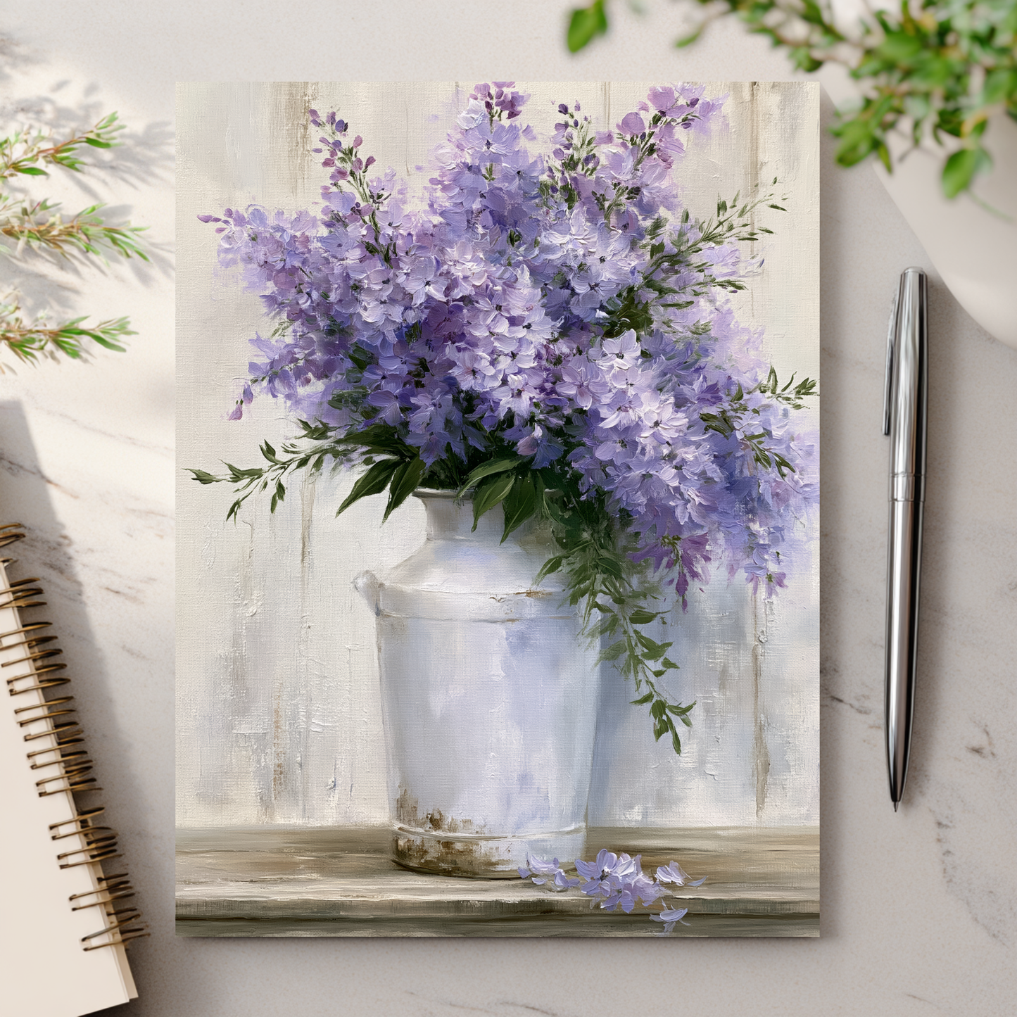 Rustic Lilac Greeting Note Card