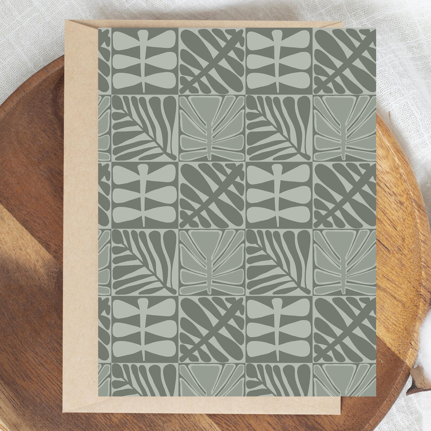 Sage Green Geometric Greeting Card