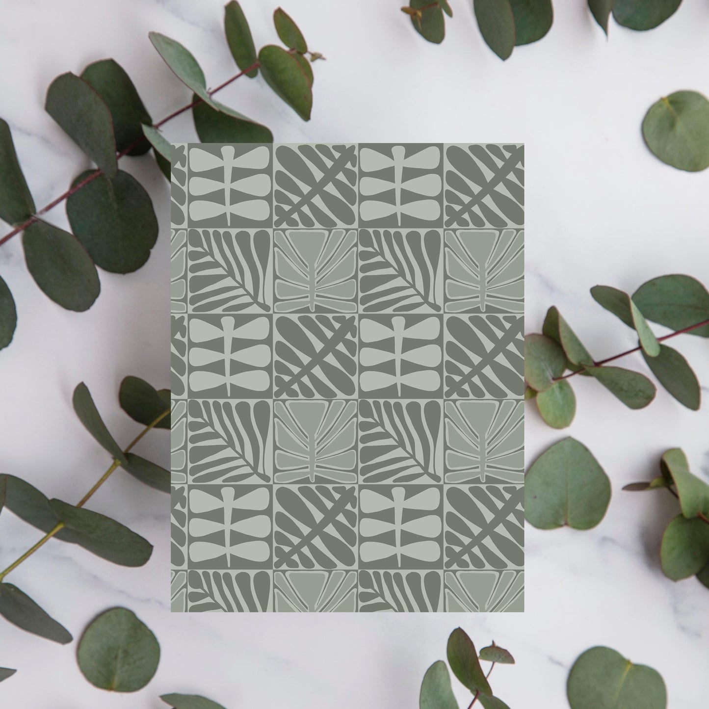 Sage Green Geometric Greeting Card