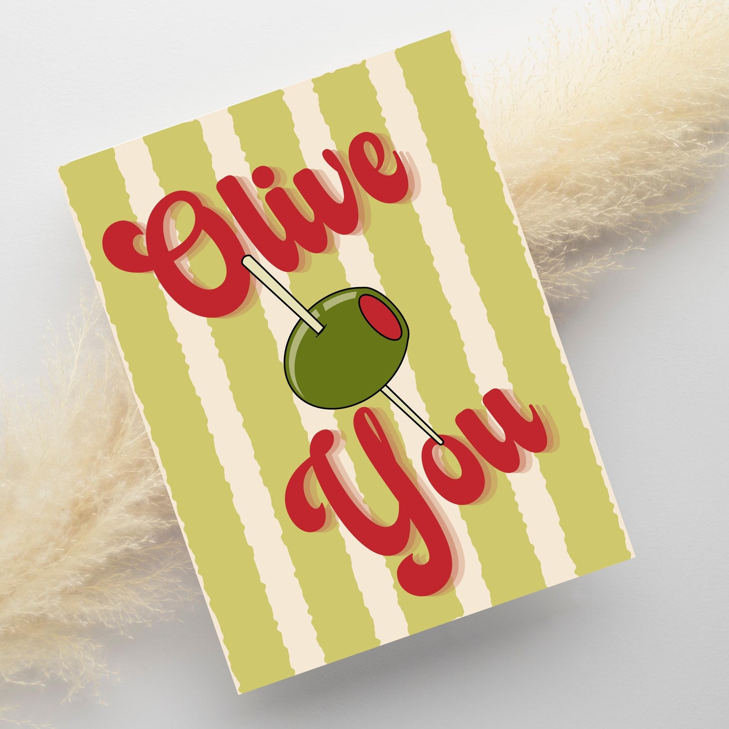 Olive You Card (I Love You)