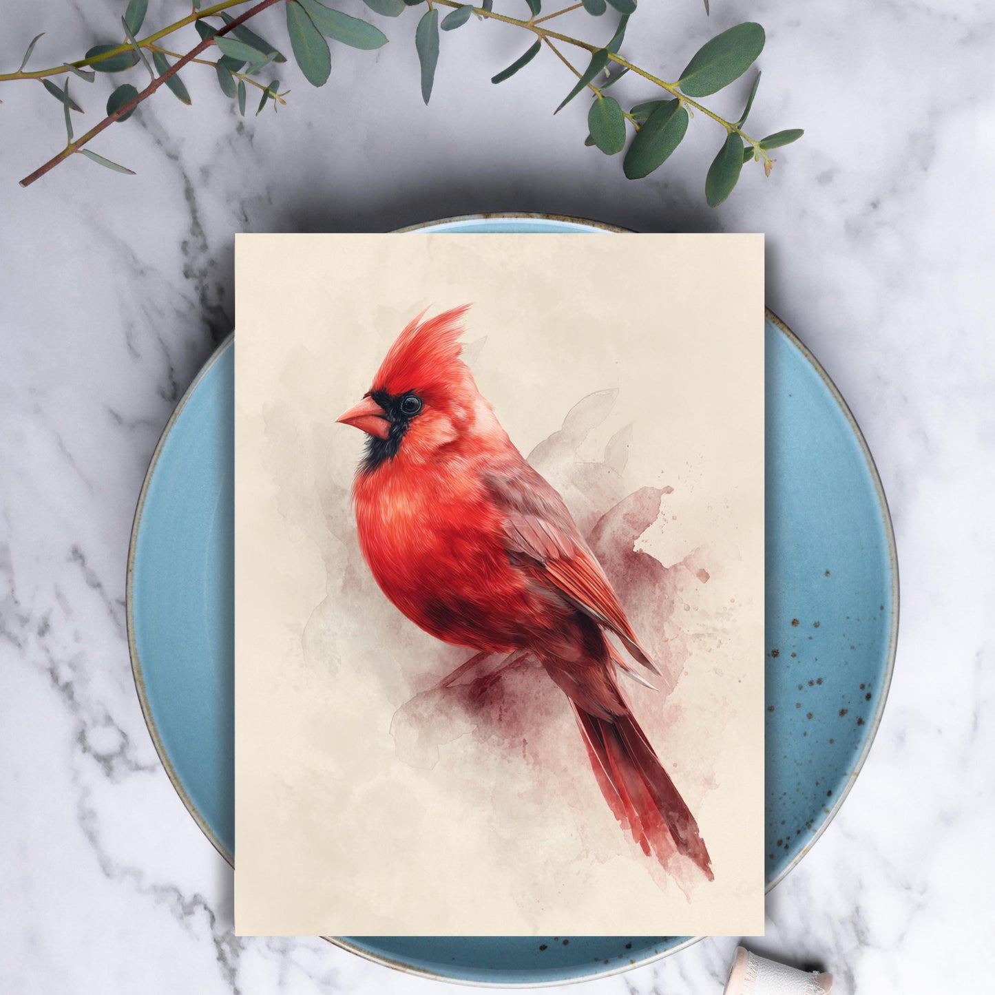 Watercolor Cardinal Greeting Card