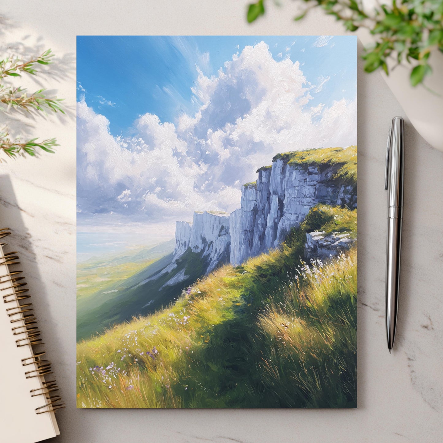 Scenic Mountain Cliff Greeting Card