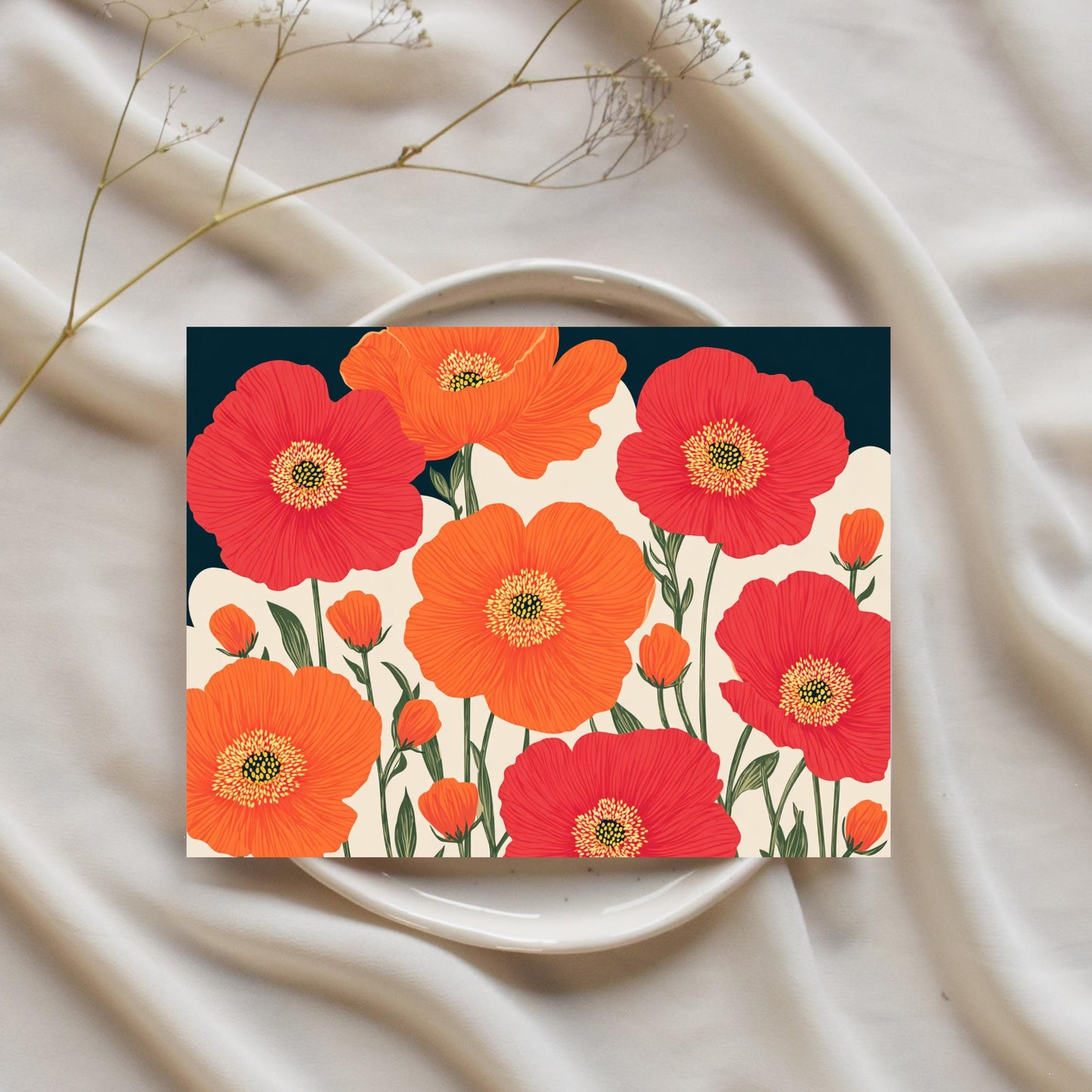 Red Poppy Greeting Card