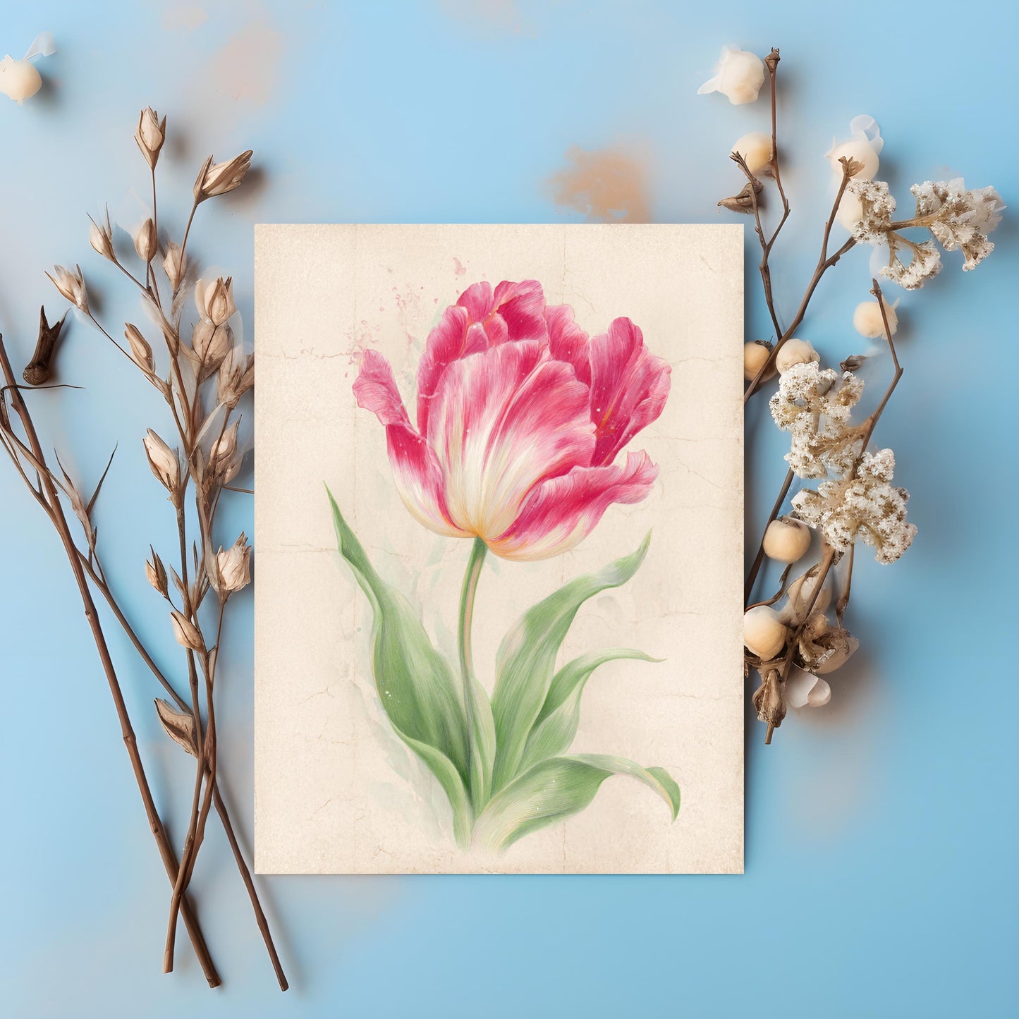 Watercolor Tulip Greeting Card